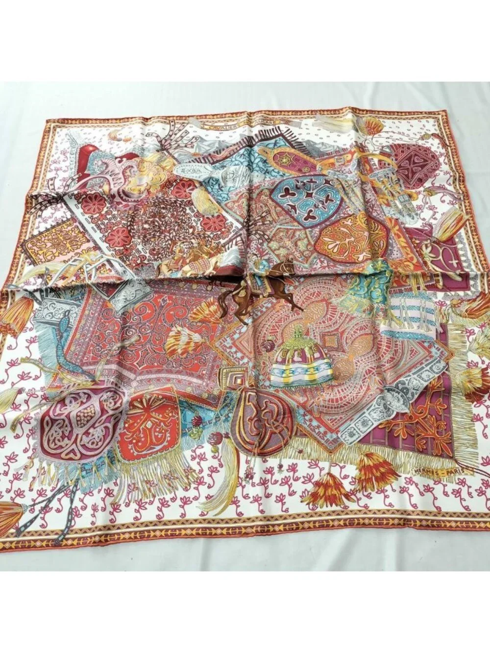 Hermes Carre 90 Cavaliers du Caucase Knights of the Caucasus Scarf